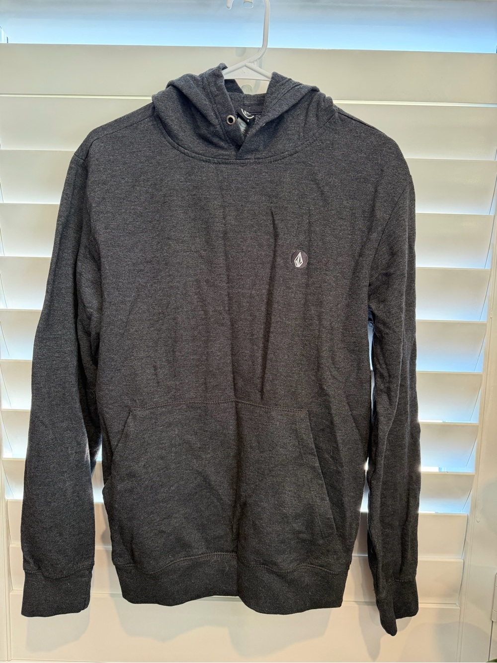 Volcom Men's Charcoal Crewneck Hoodie Pullover